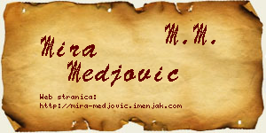 Mira Međović vizit kartica